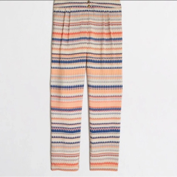 JCrew Lightweight Beach Pant Size Small Peach Geometric - Picture 1 of 9